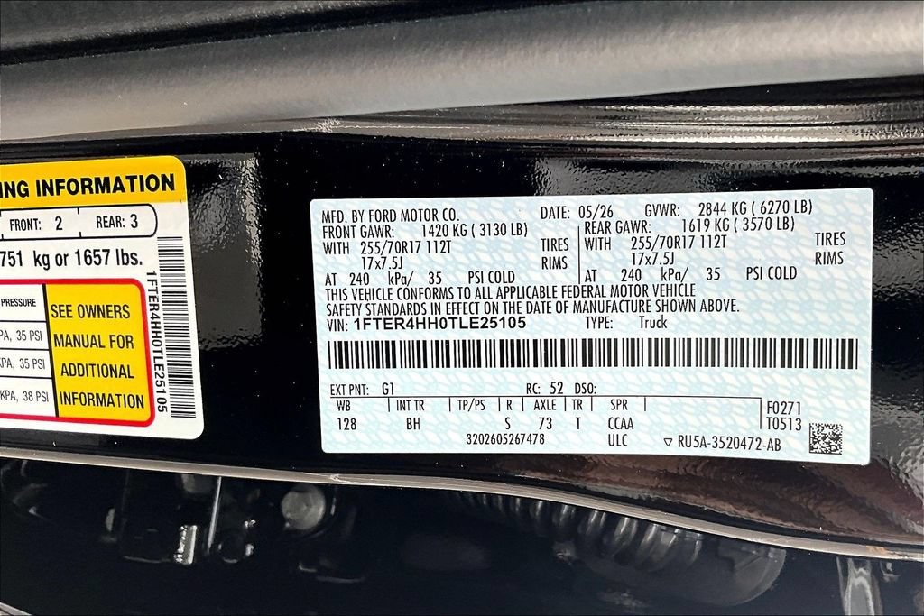 New 2026 Ford Ranger XLT w/ Equipment Group 301A High AWD/4WD image 13