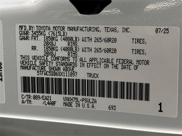 New 2025 Toyota Tundra Limited image 25