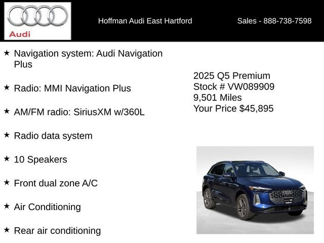 Used 2025 Audi Q5 Premium w/ Convenience Package AWD/4WD image 12