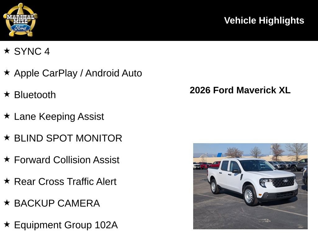 New 2026 Ford Maverick XL AWD/4WD image 2