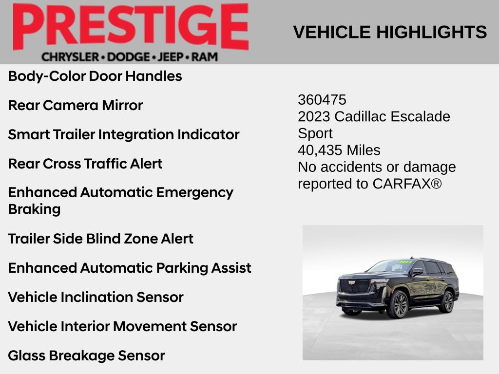 Used 2023 Cadillac Escalade Sport AWD/4WD image 6