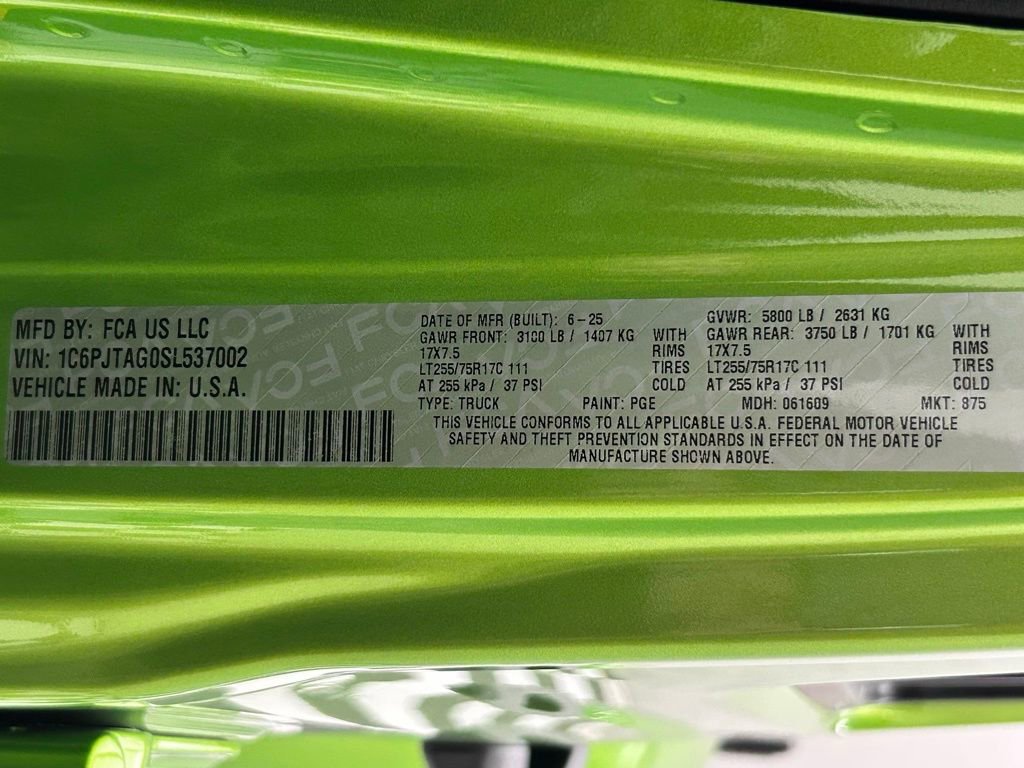 New 2025 Jeep Gladiator Sport image 27