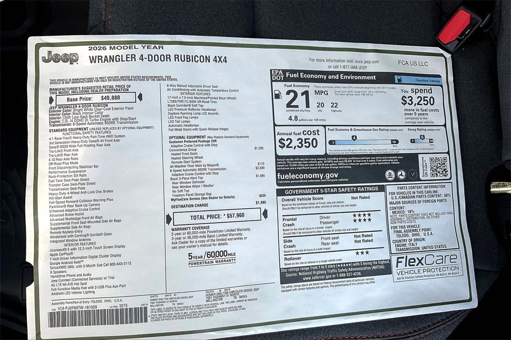 New 2026 Jeep Wrangler Unlimited Rubicon image 14