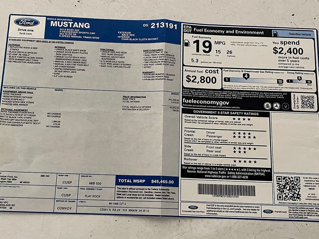 Used 2013 Ford Mustang Boss 302 w/ Boss 302 Accessory Pkg RWD image 42