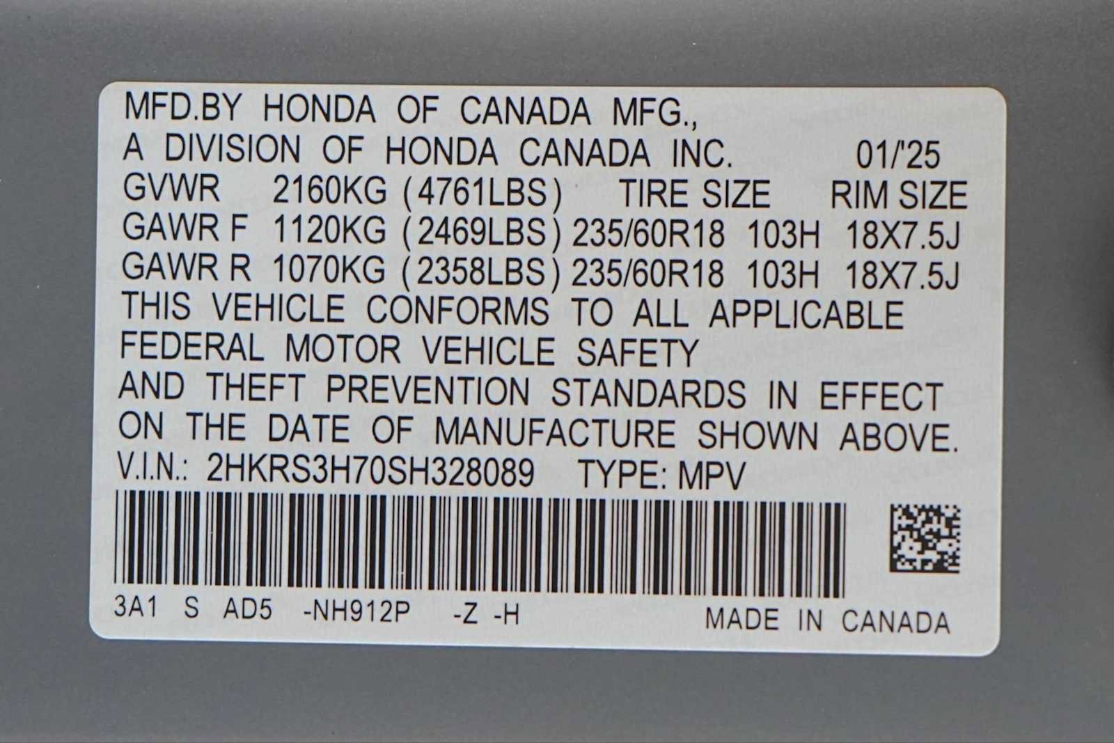 Certified 2025 Honda CR-V EX-L image 30