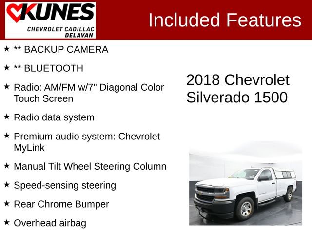 Used 2018 Chevrolet Silverado 1500 W/T w/ WT Convenience Package image 3
