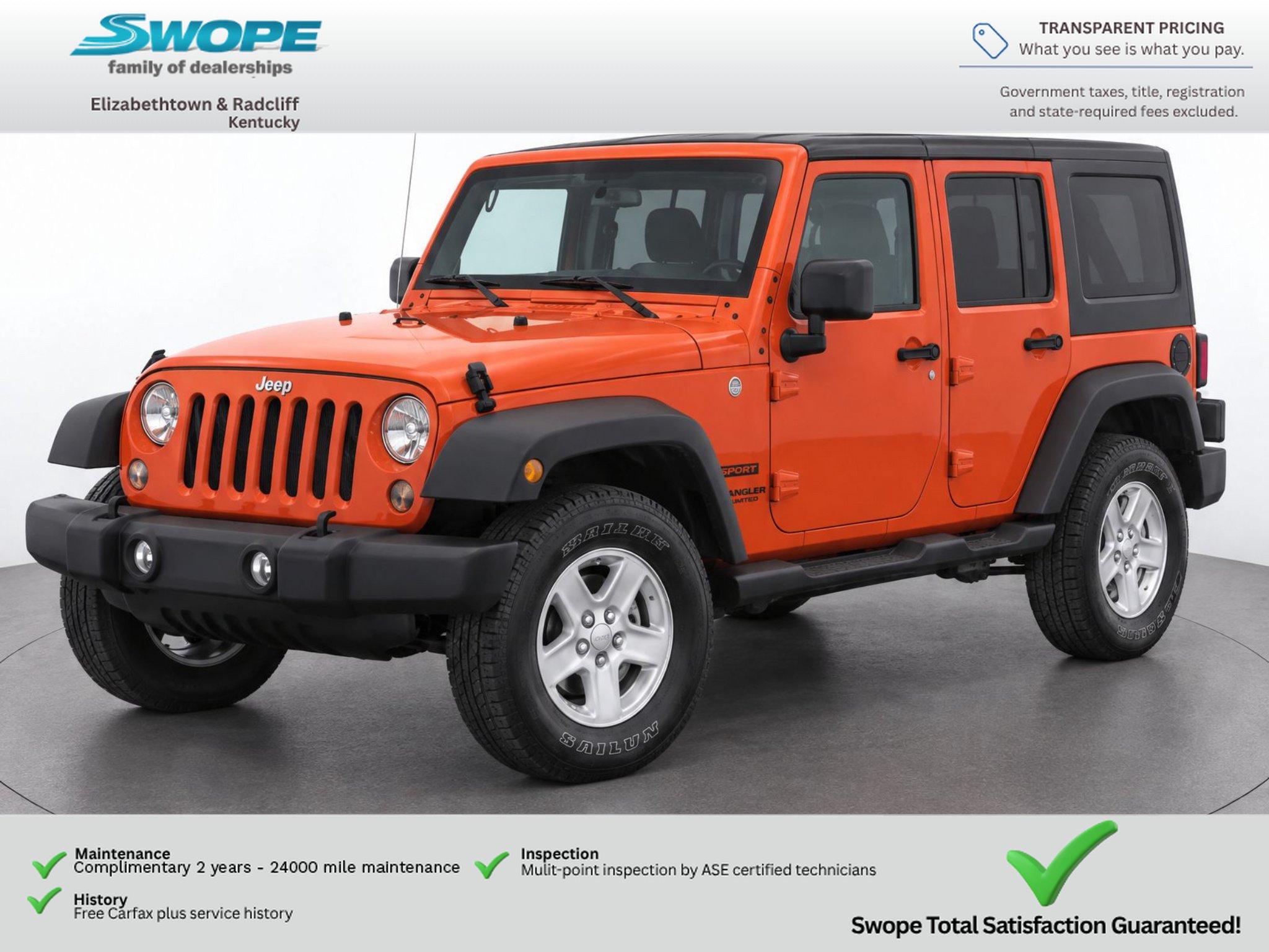 Used 2015 Jeep Wrangler Unlimited Sport w/ Quick Order Package 24S