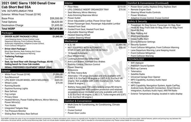 Used 2021 GMC Sierra 1500 Denali w/ Driver Alert Package II image 5