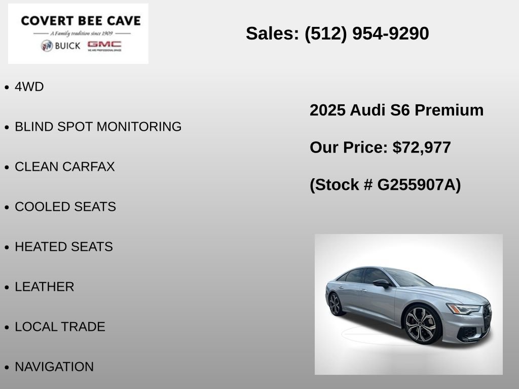 Used 2025 Audi S6 Premium Plus w/ Convenience Package image 6
