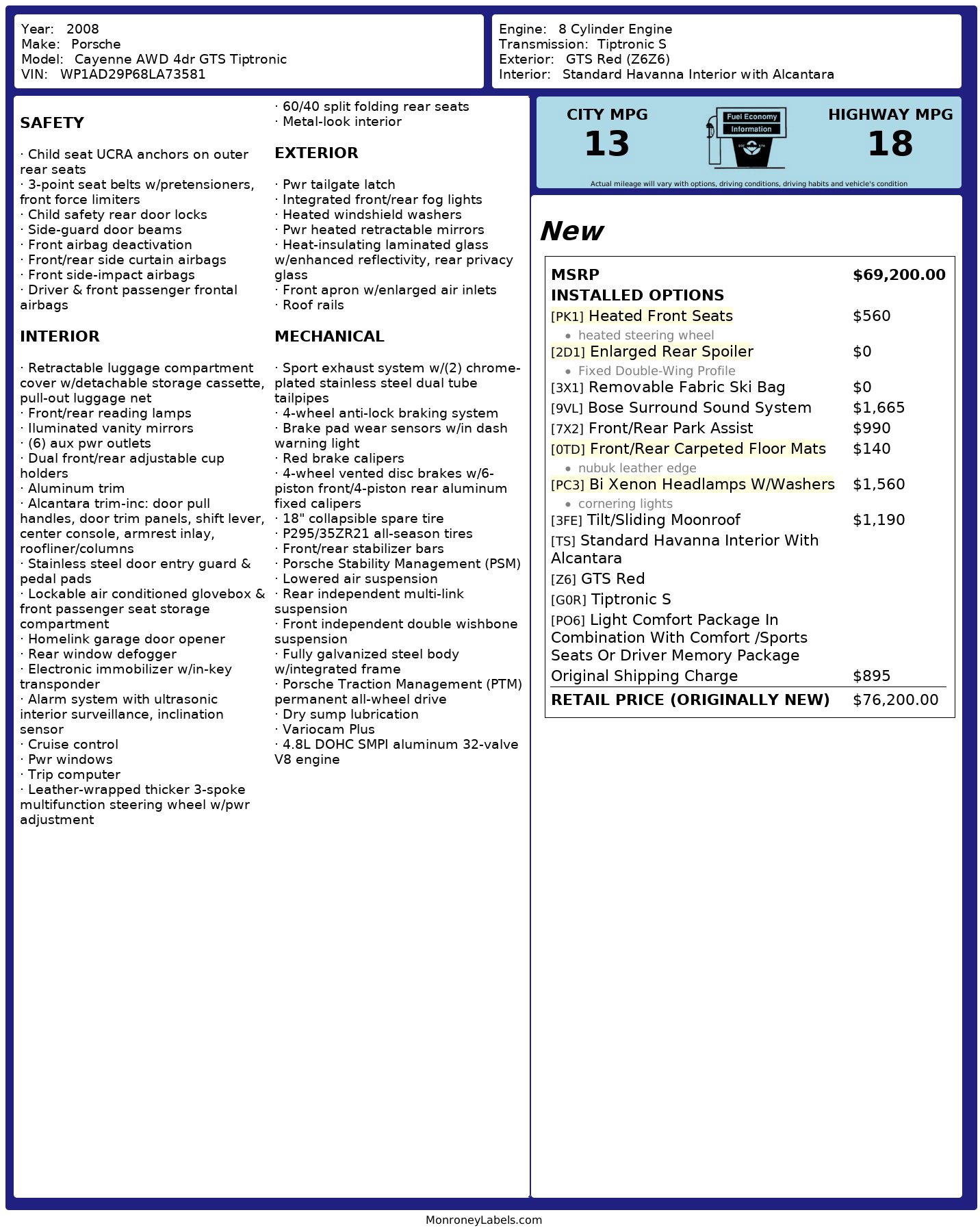 Used 2008 Porsche Cayenne GTS image 2