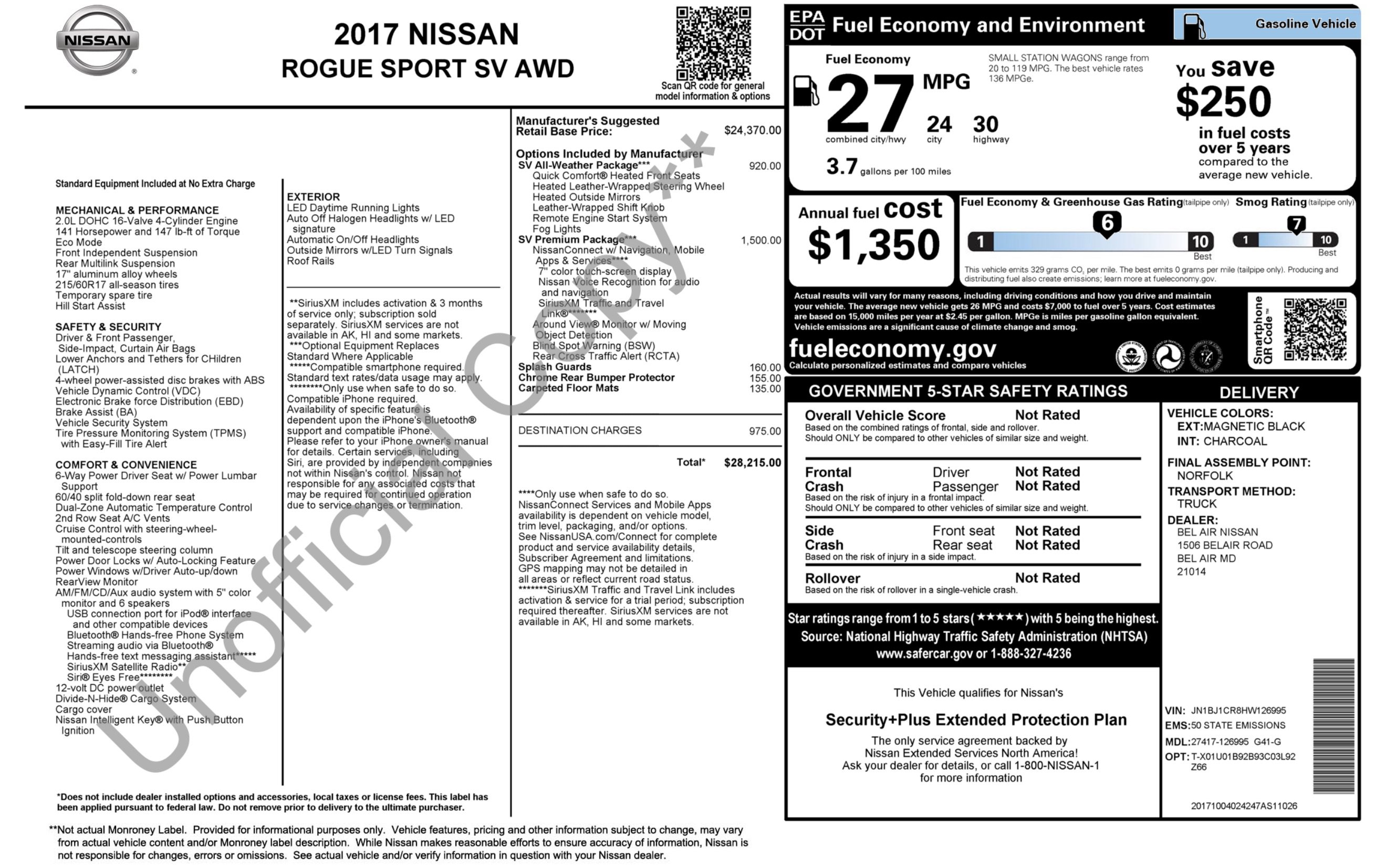 Used 2017 Nissan Rogue Sport SV w/ SV Premium Package AWD/4WD image 2