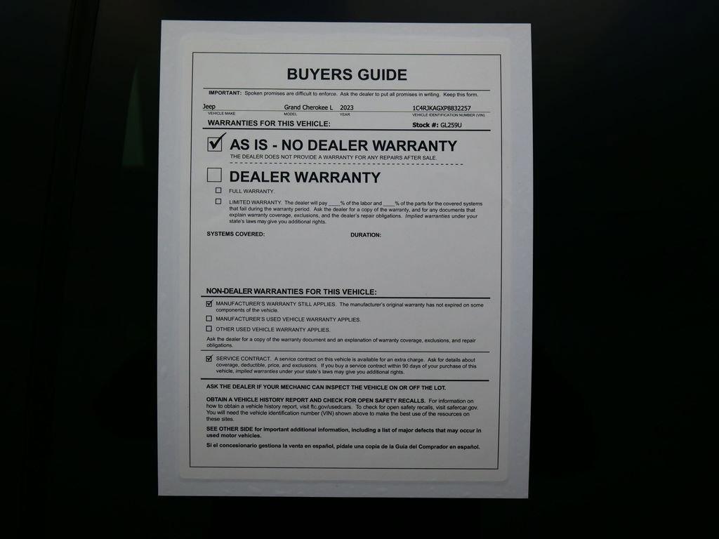 New 2023 Jeep Grand Cherokee L Laredo image 26