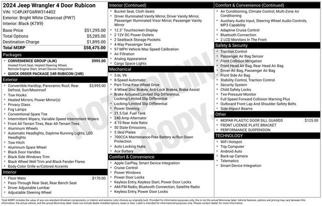 Used 2024 Jeep Wrangler Unlimited Rubicon w/ Convenience Group AWD/4WD image 18