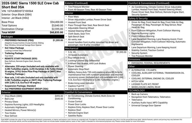 Used 2026 GMC Sierra 1500 SLE w/ Preferred Package image 4