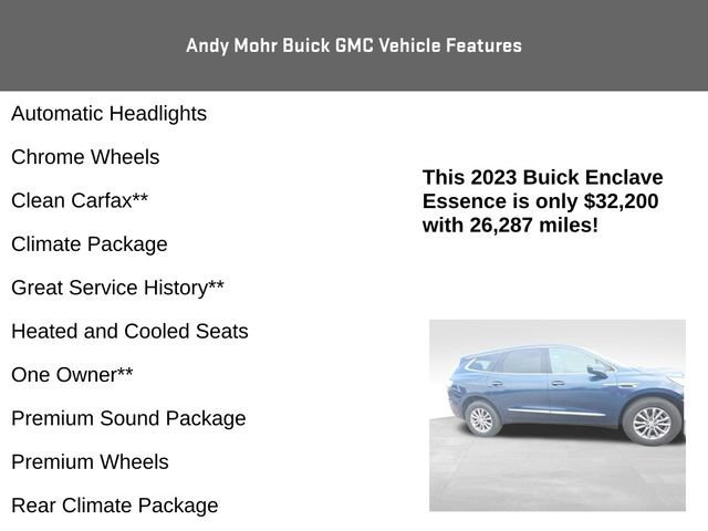 Used 2023 Buick Enclave Essence w/ LPO, Floor Liner Package FWD image 8