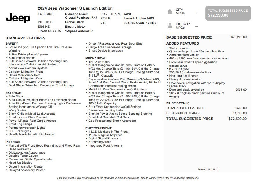 Used 2024 Jeep Wagoneer Launch Edition image 35