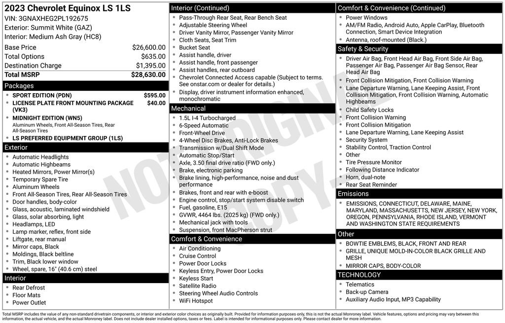 Used 2023 Chevrolet Equinox LS w/ Sport Edition image 39
