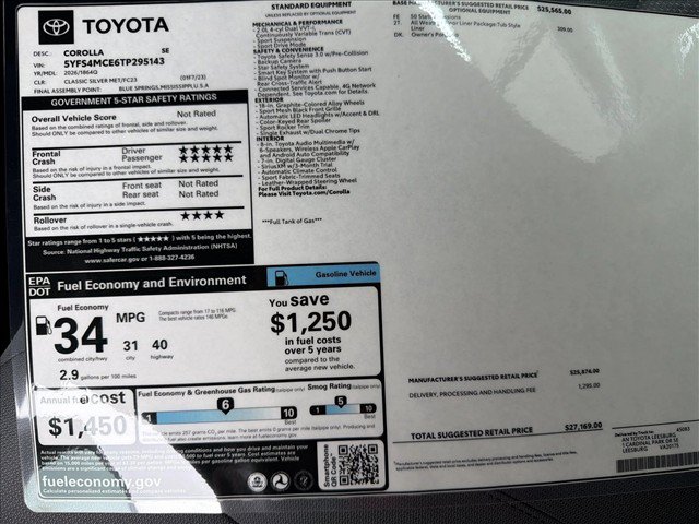 New 2026 Toyota Corolla SE FWD image 24