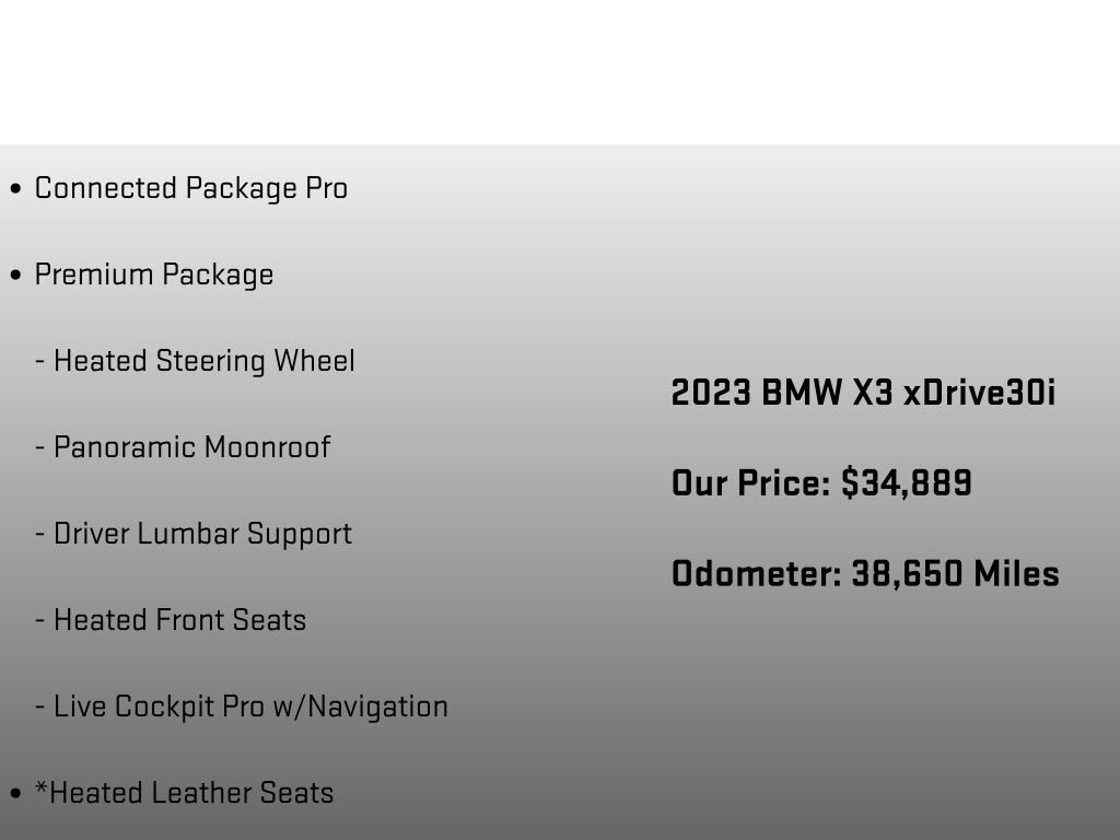 Used 2023 BMW X3 xDrive30i w/ Premium Package AWD/4WD image 6