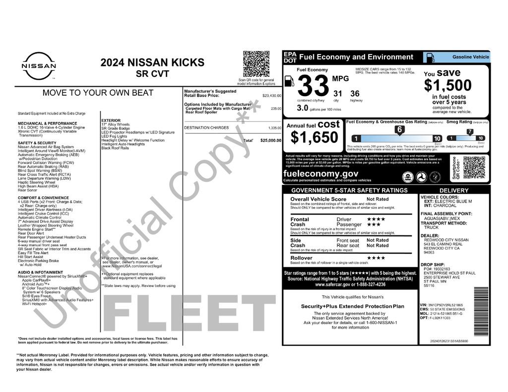 Used 2024 Nissan Kicks SR FWD image 6