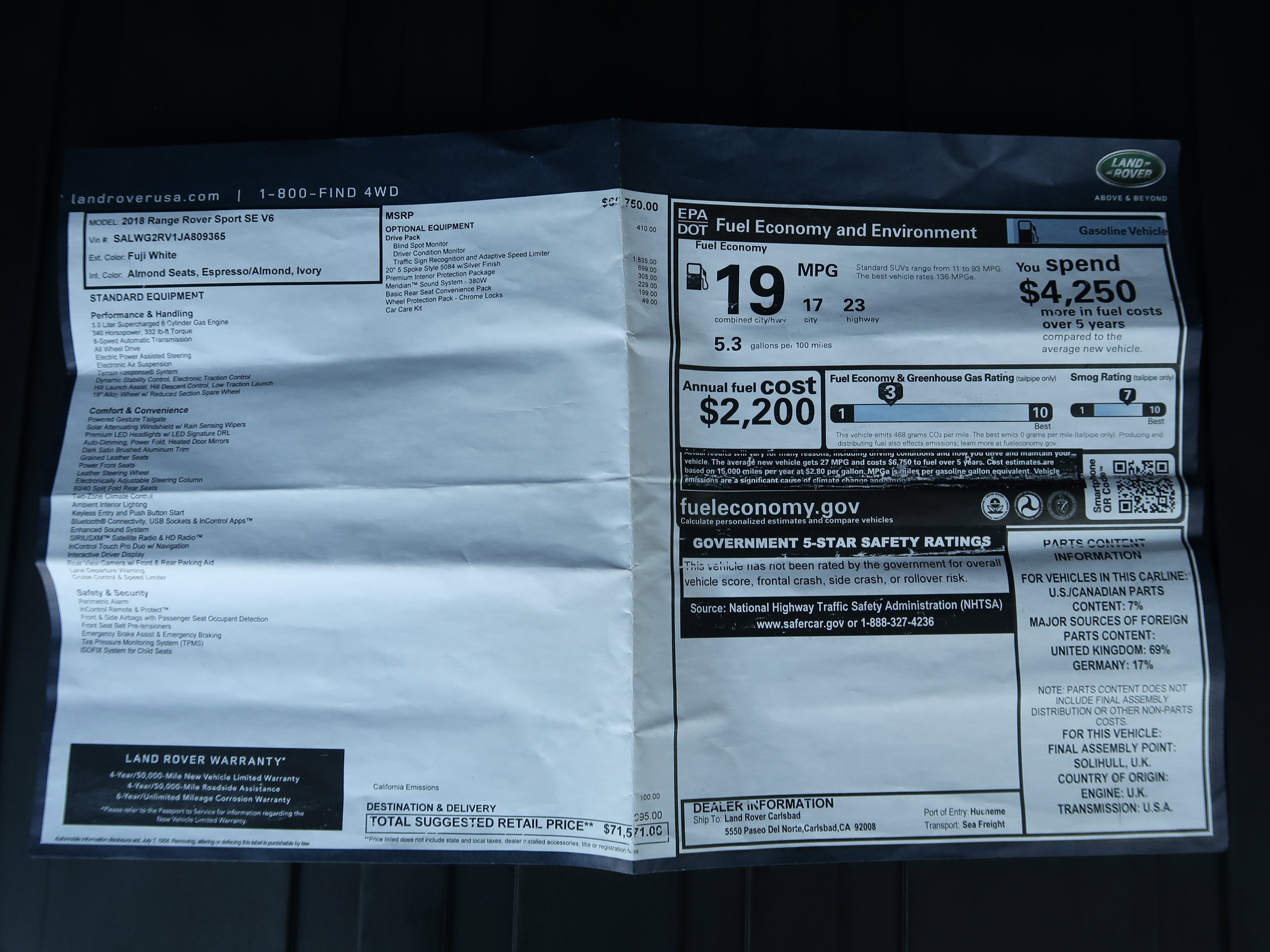 Used 2018 Land Rover Range Rover Sport SE image 33
