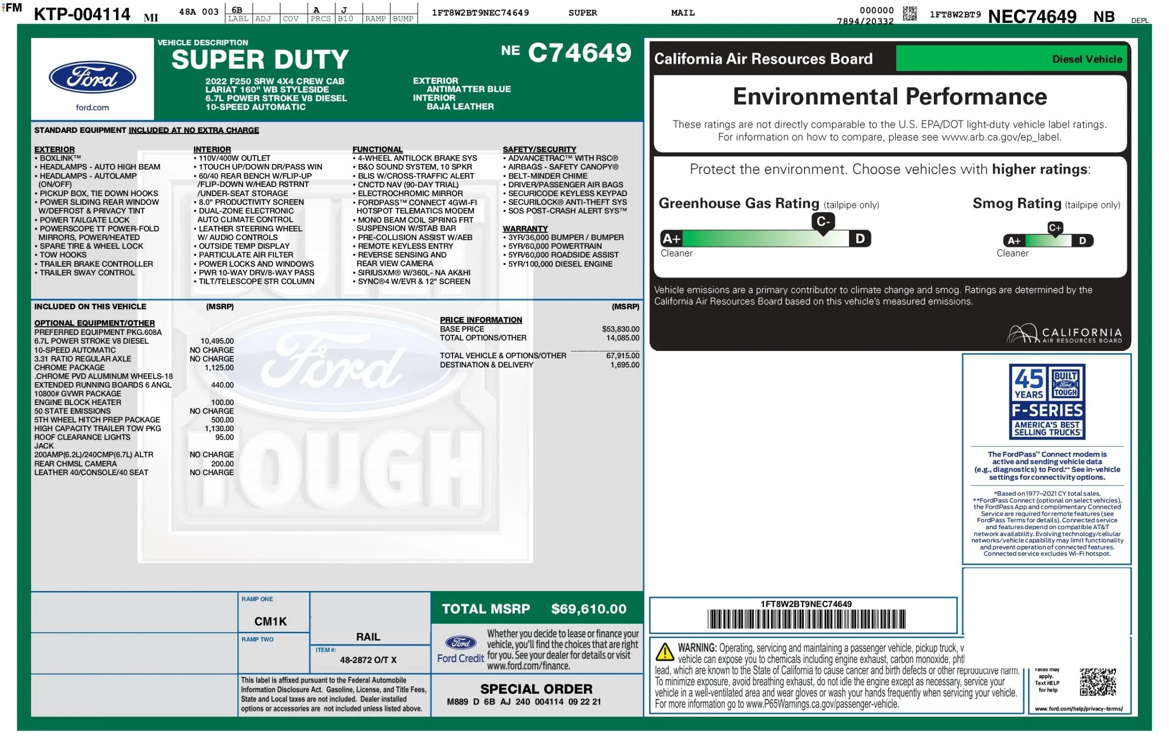 Used 2022 Ford F250 Lariat w/ Chrome Package AWD/4WD image 3