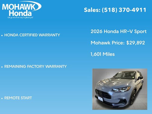 Certified 2026 Honda HR-V Sport image 16