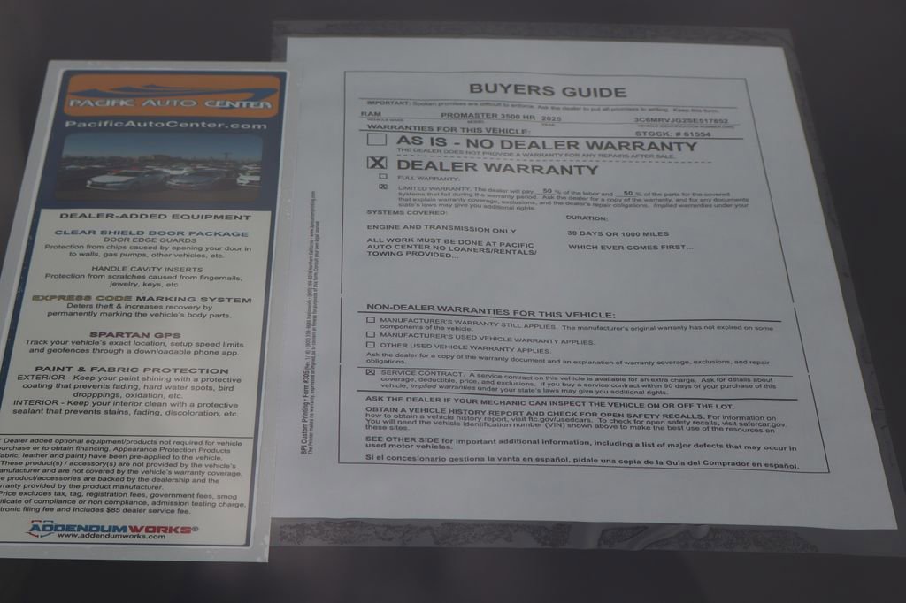 Used 2025 RAM ProMaster 3500 w/ Convenience Group FWD image 49