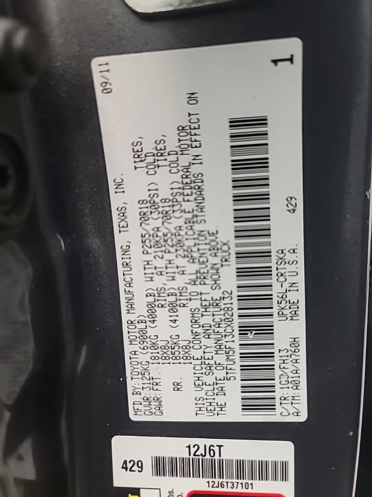 Used 2012 Toyota Tundra 4x4 Double Cab w/ Tow Pkg image 34