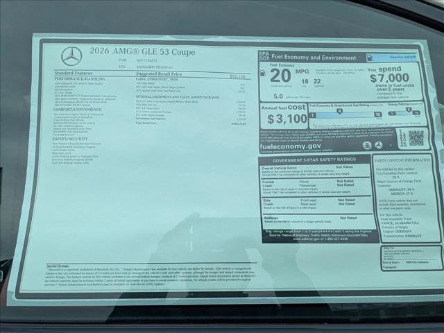 New 2026 Mercedes-Benz GLE 53 AMG 4MATIC Coupe image 16