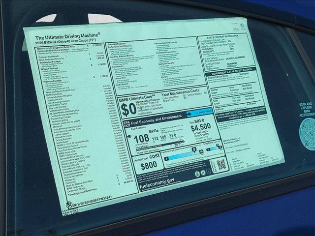 New 2026 BMW i4 eDrive40 w/ M Sport Package RWD image 18