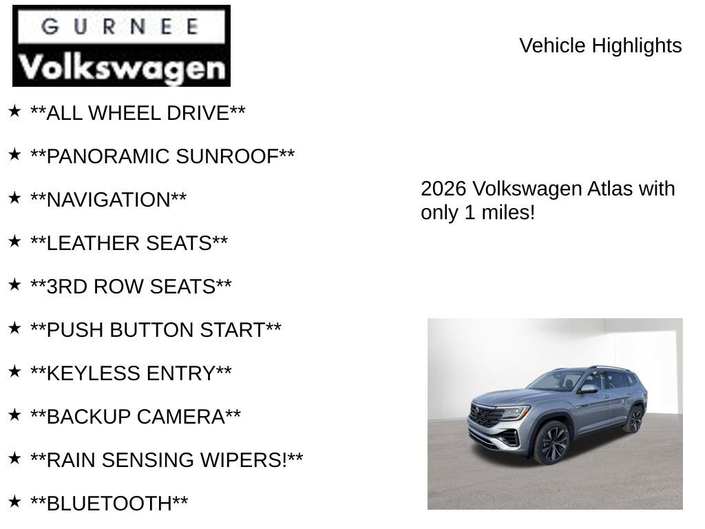New 2026 Volkswagen Atlas SEL Premium R-Line image 7