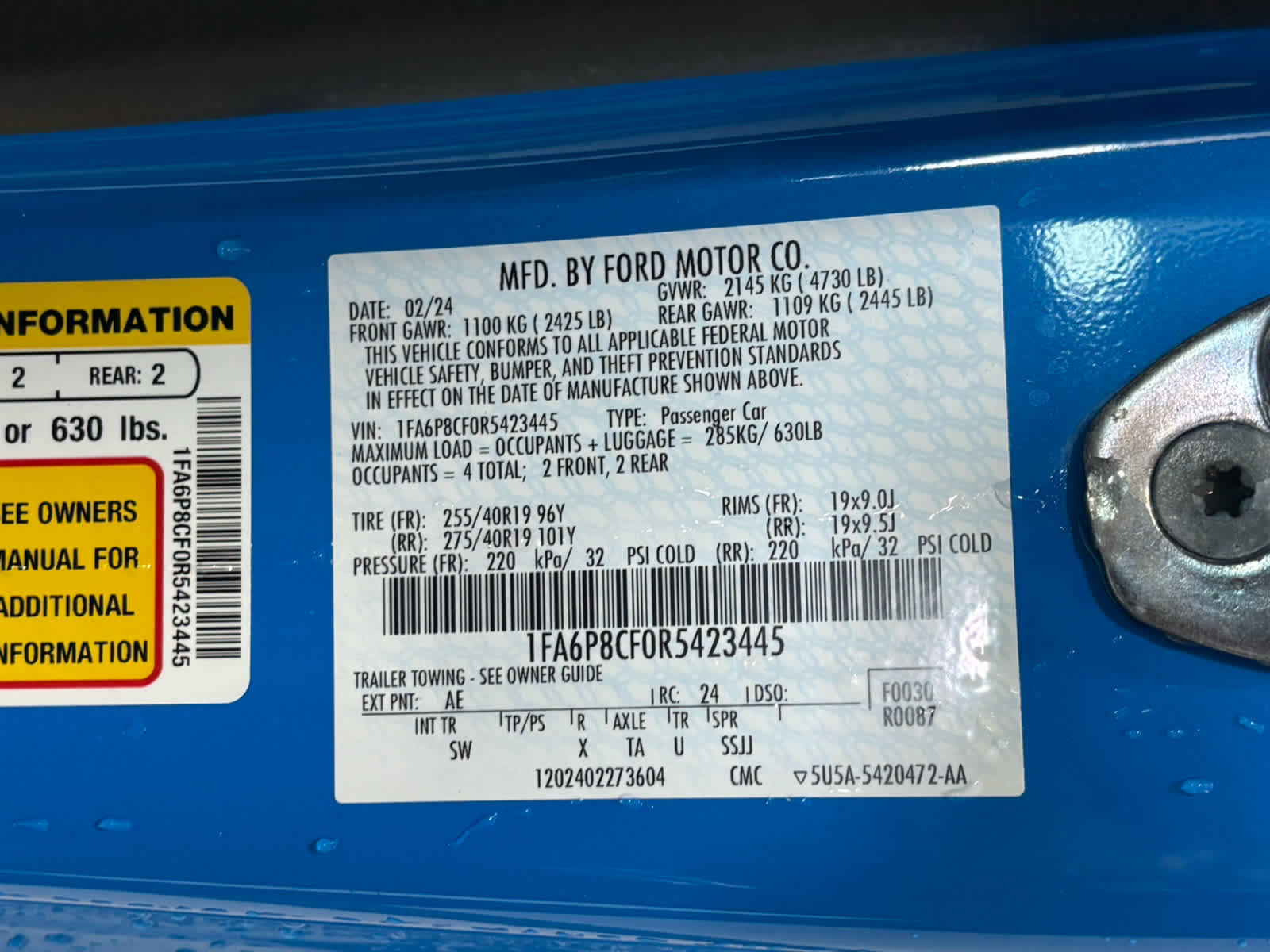 Used 2024 Ford Mustang GT Premium w/ GT Performance Package image 11