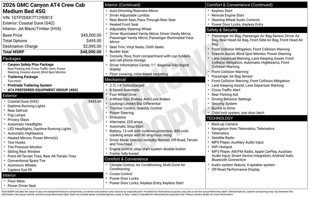 New 2026 GMC Canyon AT4 AWD/4WD image 10