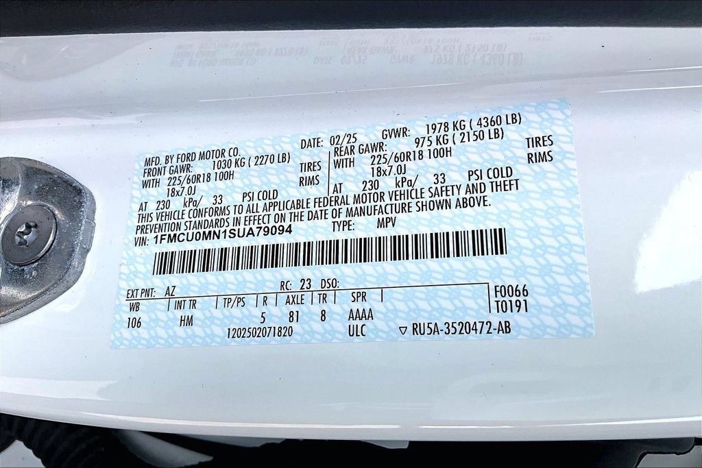 Used 2025 Ford Escape ST-Line w/ Tech Pack #1 FWD image 42
