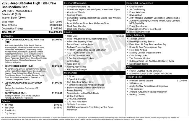 New 2025 Jeep Gladiator High Tide image 42