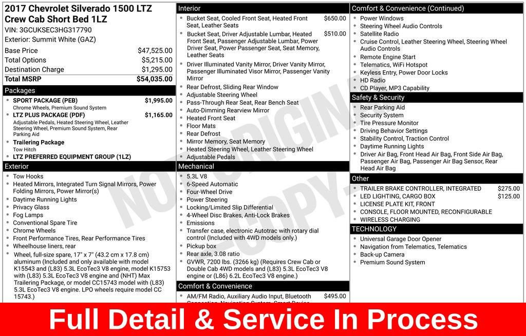 Used 2017 Chevrolet Silverado 1500 LTZ w/ Sport Package AWD/4WD image 3
