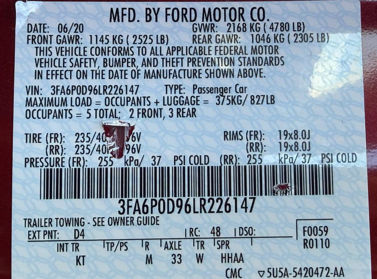 Used 2020 Ford Fusion Titanium AWD/4WD image 33