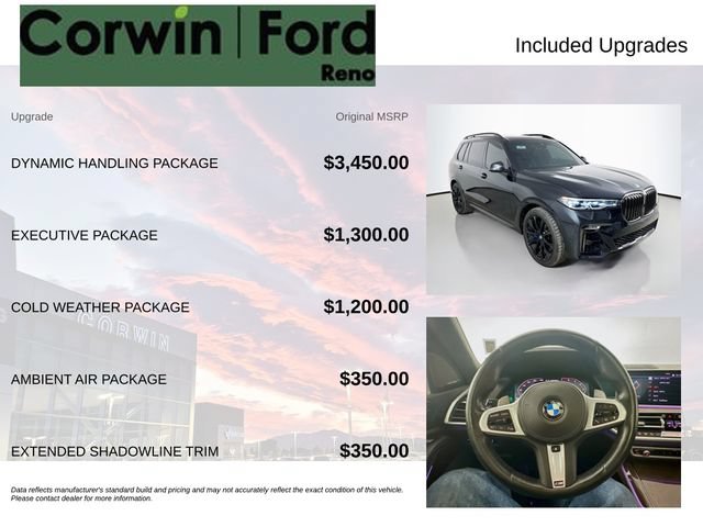 Used 2020 BMW X7 M50i w/ Dynamic Handling Package AWD/4WD image 3