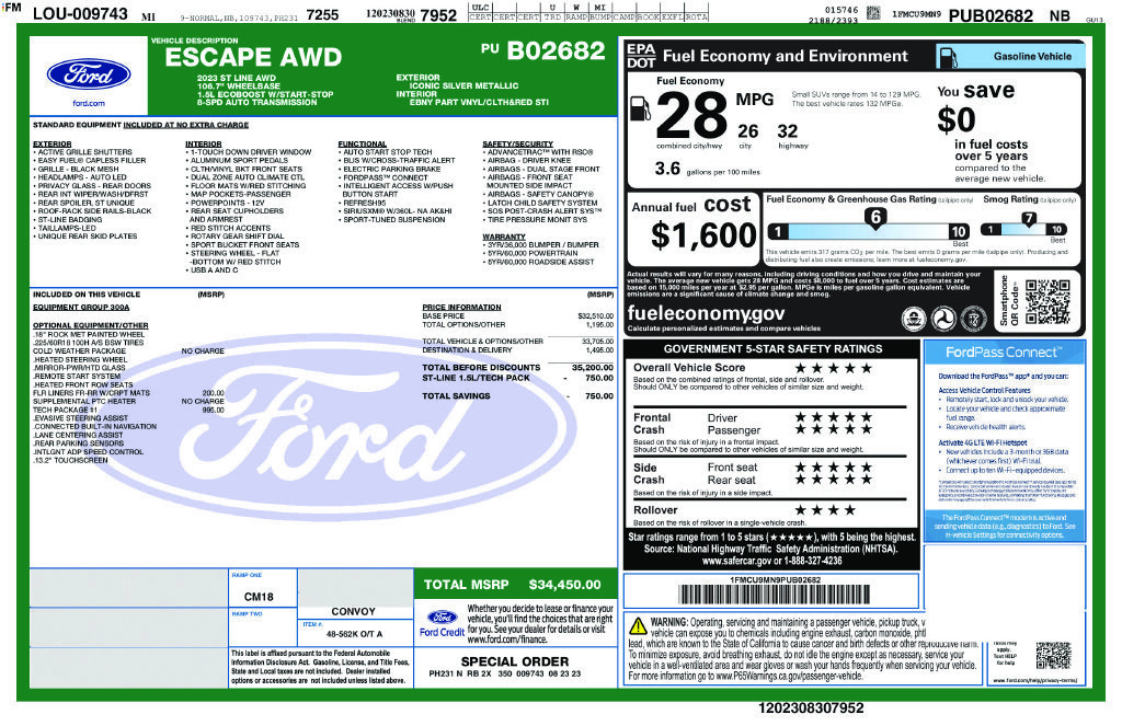 Used 2023 Ford Escape ST-Line w/ Tech Pack #1 AWD/4WD image 42