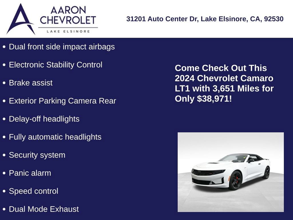 Used 2024 Chevrolet Camaro LT w/ RS Package image 20
