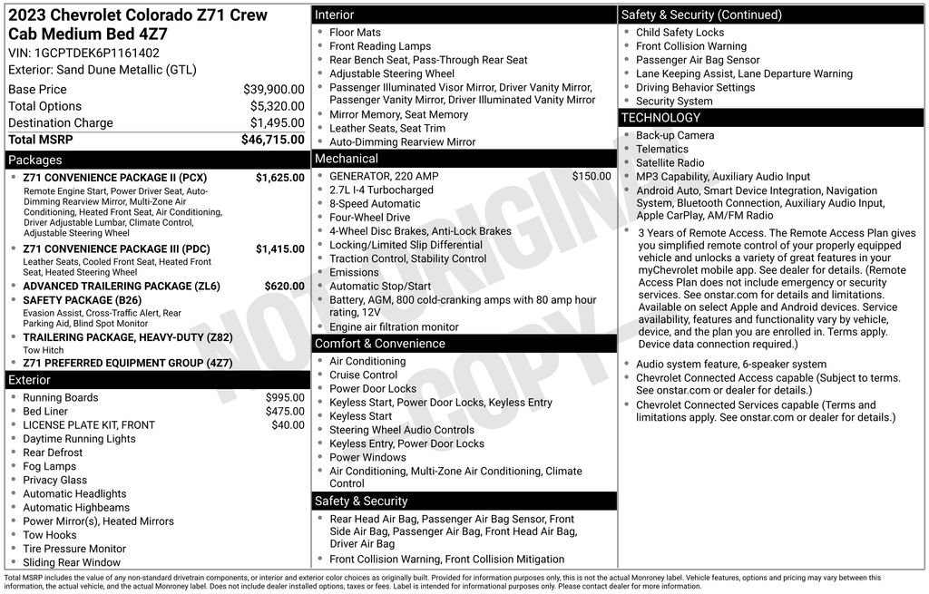 Used 2023 Chevrolet Colorado Z71 w/ Z71 Convenience Package 2 AWD/4WD image 5