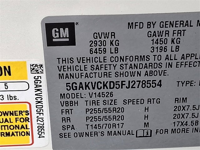 Certified 2015 Buick Enclave Premium w/ Experience Buick Package image 29