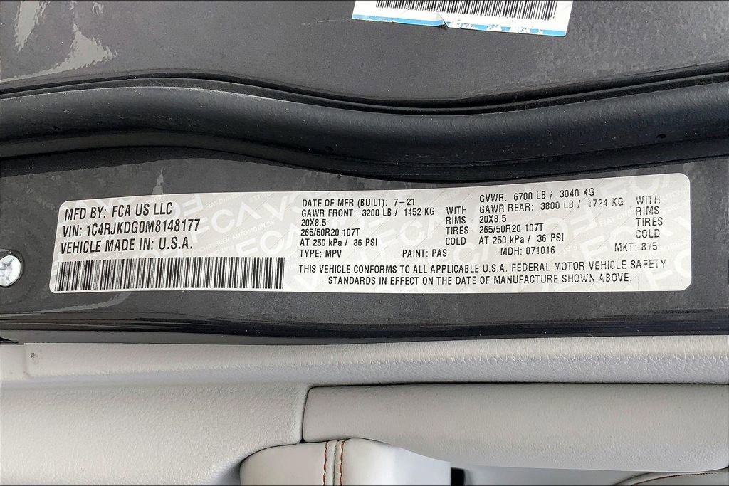 Used 2021 Jeep Grand Cherokee L Overland AWD/4WD image 34