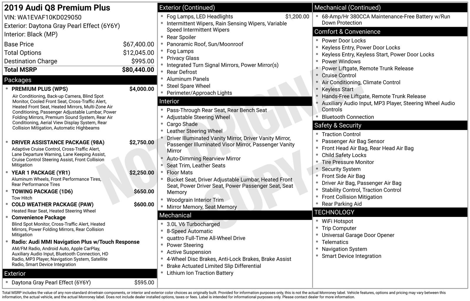 Used 2019 Audi Q8 Premium Plus w/ Premium Plus image 44