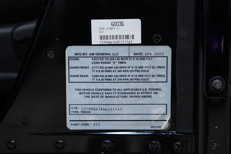 Used 2006 HUMMER H1 4-Door Wagon AWD/4WD image 40