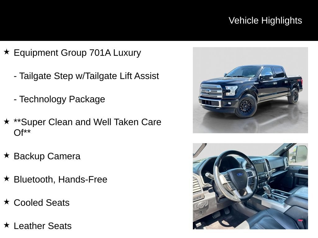 Used 2017 Ford F150 Platinum w/ Equipment Group 701A Luxury AWD/4WD image 16