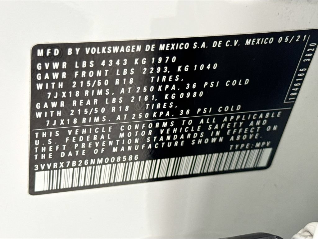 Used 2022 Volkswagen Taos SE FWD image 33