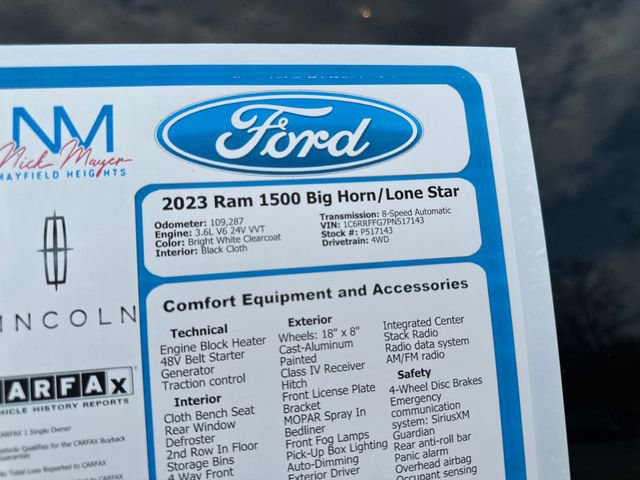 Used 2023 RAM 1500 Big Horn AWD/4WD image 33