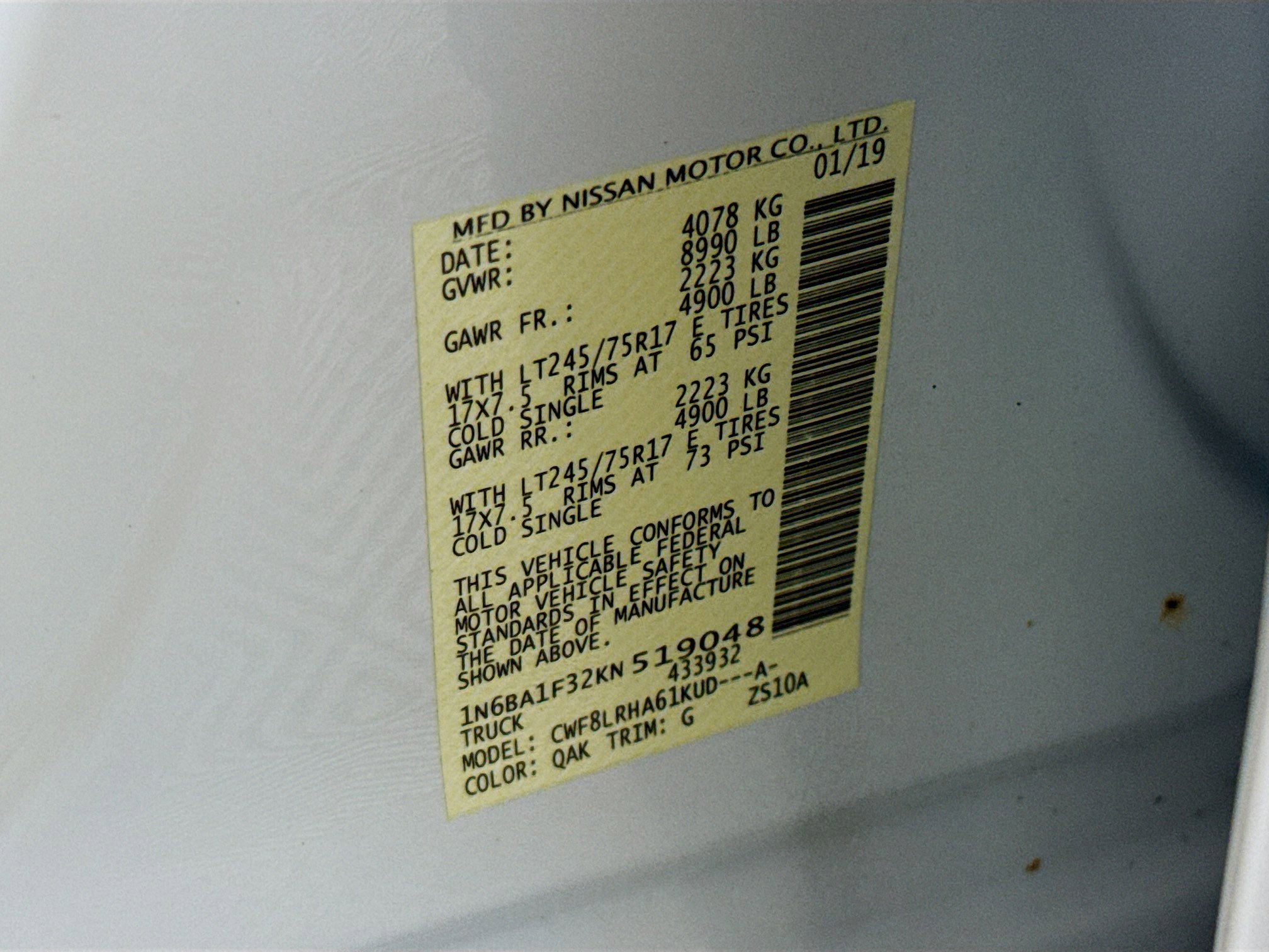 Used 2019 Nissan Titan S w/ S Utility Package image 40